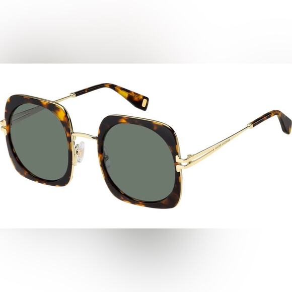 Marc Jacobs MJ1101/S 086QT Oversized Havana Metal Sunglasses Sz 53-24-145 - Picture 1 of 8